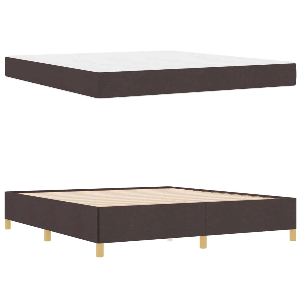 Struttura del letto Marrone Scuro 180 x 200 cm Tessuto 3398958