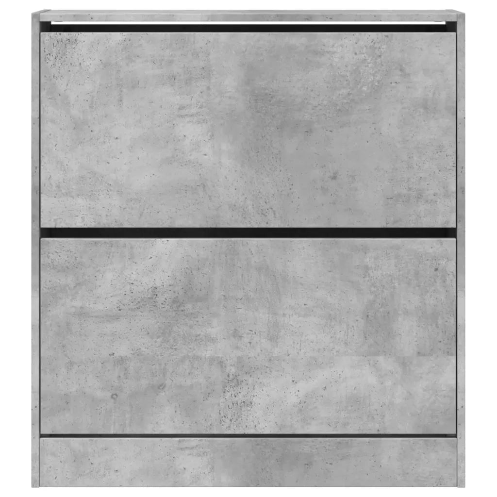 Scarpiera-Scaffale per scarpe Grigio Cemento 80x21x87,5 cm in Legno Multistrato