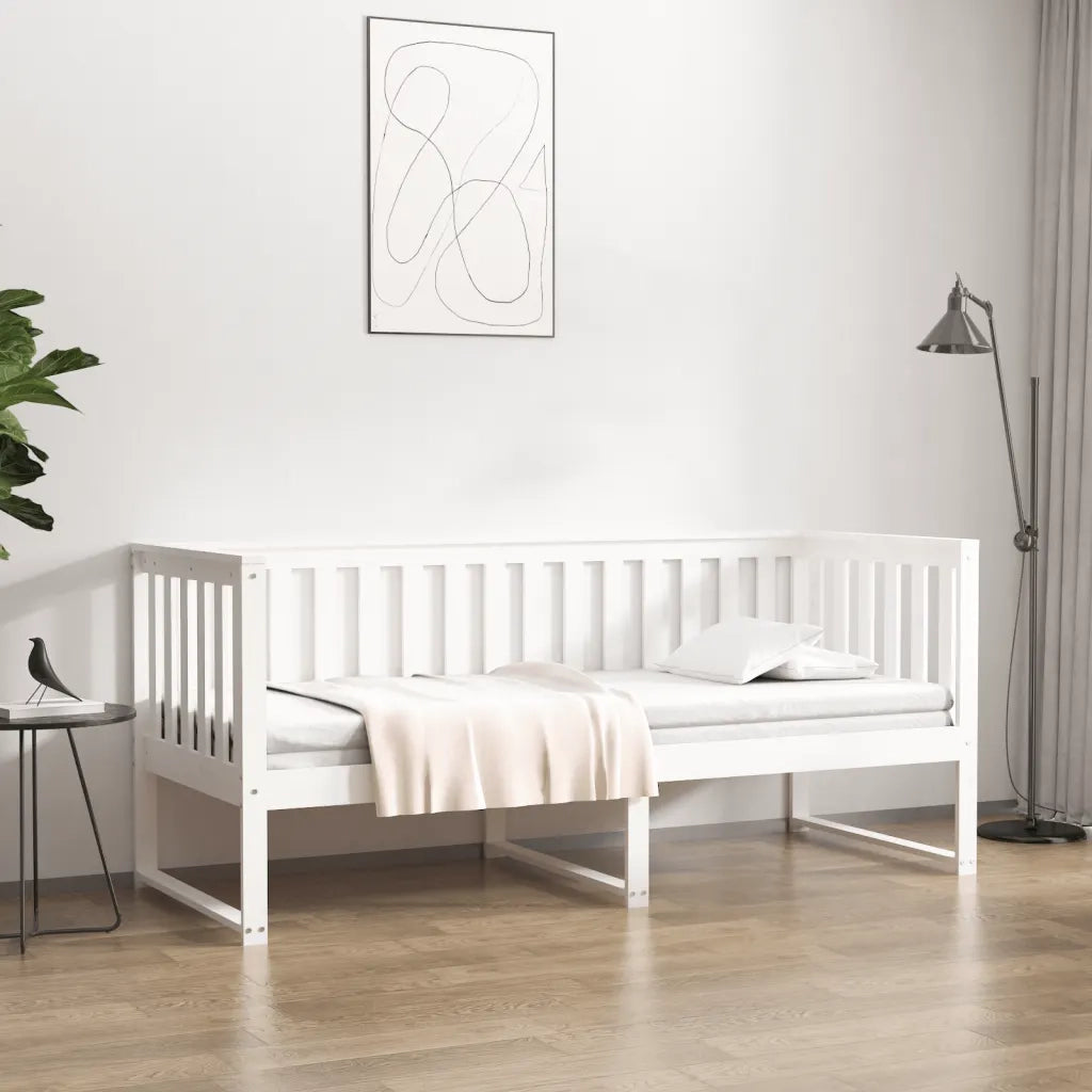 Dormeuse Bianca 75x190 cm in Legno Massello di Pino cod mxl 59533