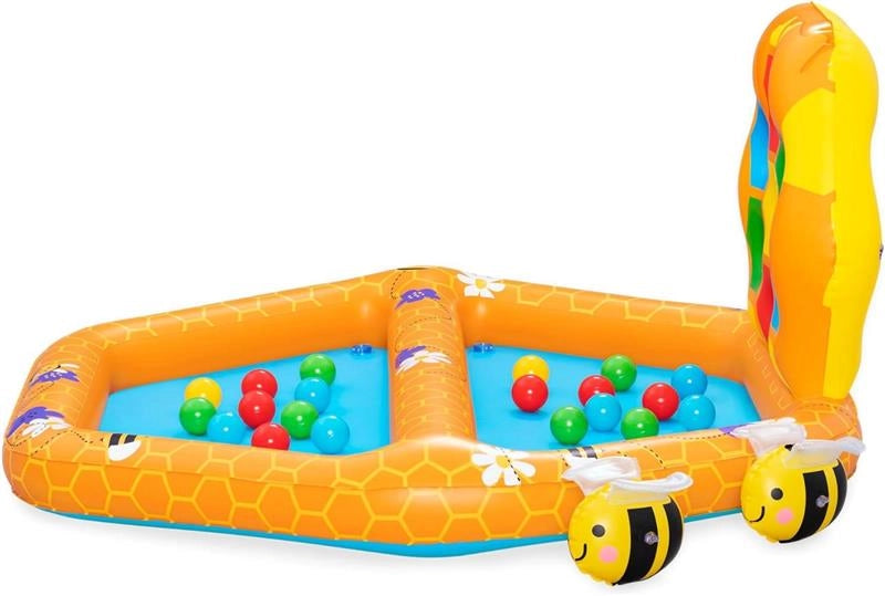 BESTWAY PISCINA ALVEARE  CON 2 API E 20 PALLINE PER BAMBINI DAI 12 MESI + 127X119X61 CM