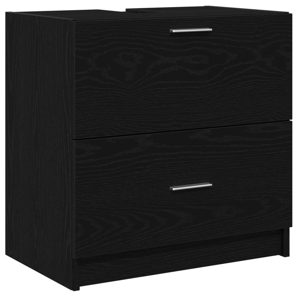 Mobile per Lavabo Quercia Nera 59x37x59 cm Legno Ingegnerizzato