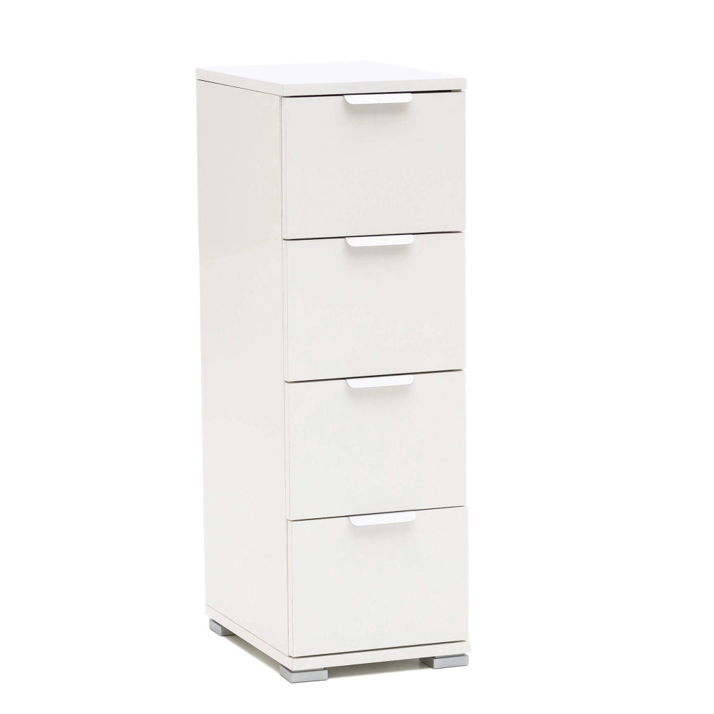 Cassettiera 4 cassetti in Legno Composito cm 60x38x174 - KEN
