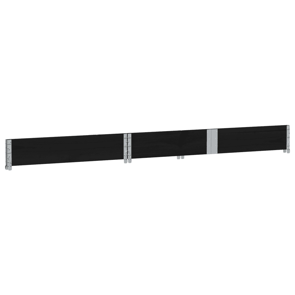 Fioriera da Giardino Nera 150x100 cm in Legno Massello di Pino 3295412