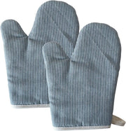 Ovenwanten (1 Paar) - Manopole Resistenti al Calore per Cucina e Cottura - Blu chiaro 19x26 cm