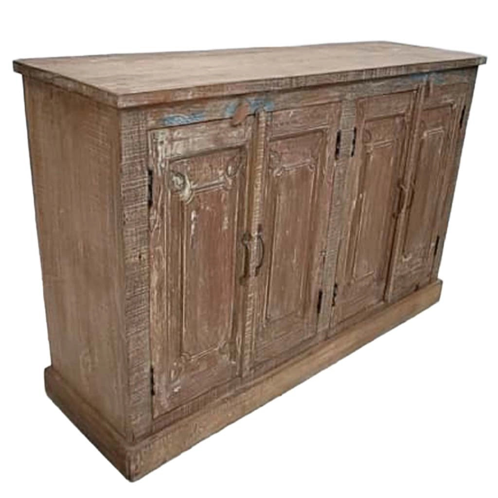 Credenziale in legno artigianale 121x37x78h cm
