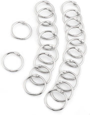 20 anelli metallici a clip rotondi - verniciati - clip per chiave - DIY.