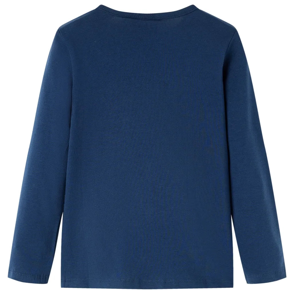 Maglietta da Bambina a Maniche Lunghe Blu Marino 104