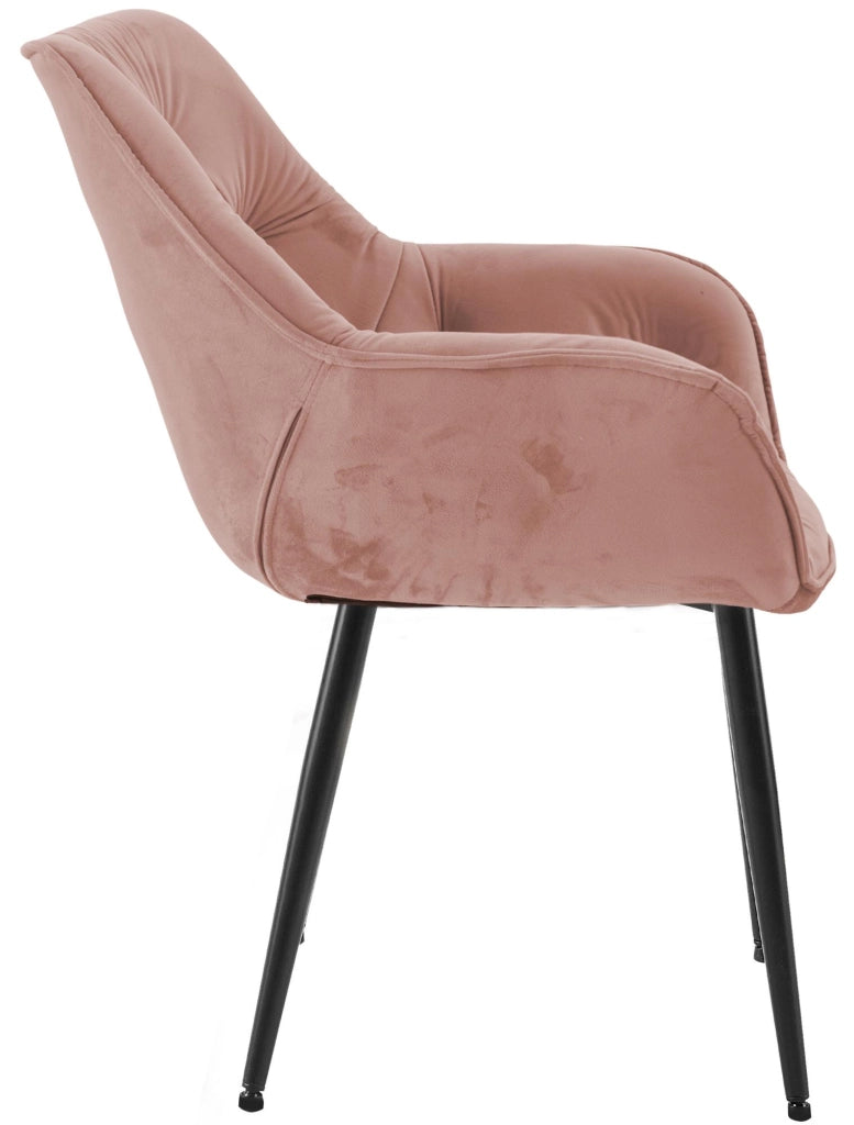 Sedia Tanna in velluto Rosa