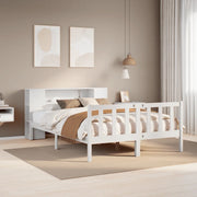 Letto Libreria senza Materasso Bianco 140x190 cm Legno di Pino 3321654
