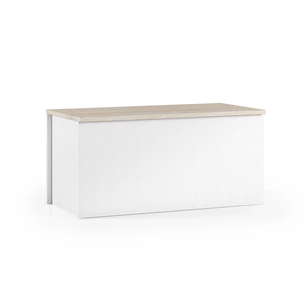 BAULE HALLWAY 90X45XH45CM BIANCO/ROVERE.