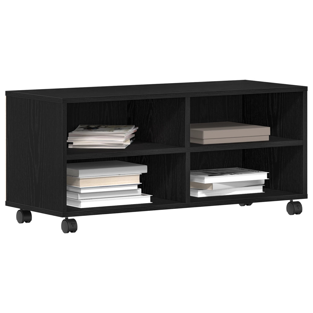 Mobile TV  Nero 90x35x35 cm in legno ingegnerizzato