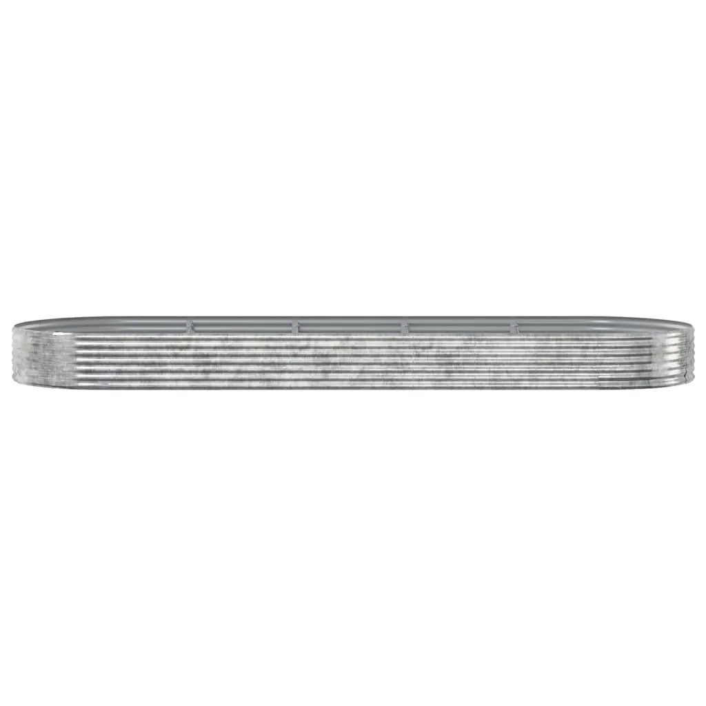 Letto Giardino Acciaio Zincato 450x140x36 cm Argento 319042