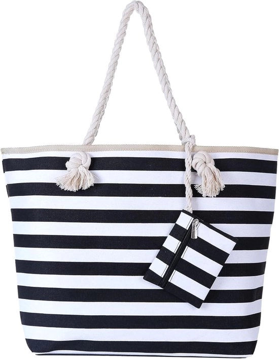 Tas da spiaggia con cerniera e disegno a forma di rettile - Grande formato 58 x 38 x 18 cm