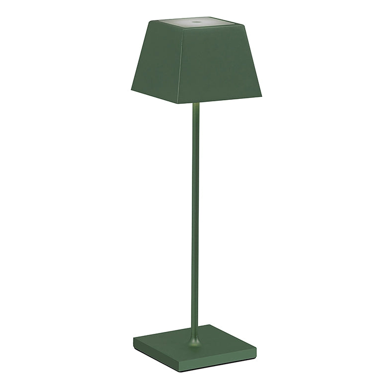 SIESTA Lampada da tavolo portatile LED 2,2W IP54 CCT 2700-3000K dimmerabile touch - Struttura in alluminio pressofuso - Colore Verde Bosco