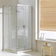 Box Doccia Angolare 75x75 cm 2 Ante Scorrevoli in Cristallo Trasparente 6mm H198 Fosterberg Odense