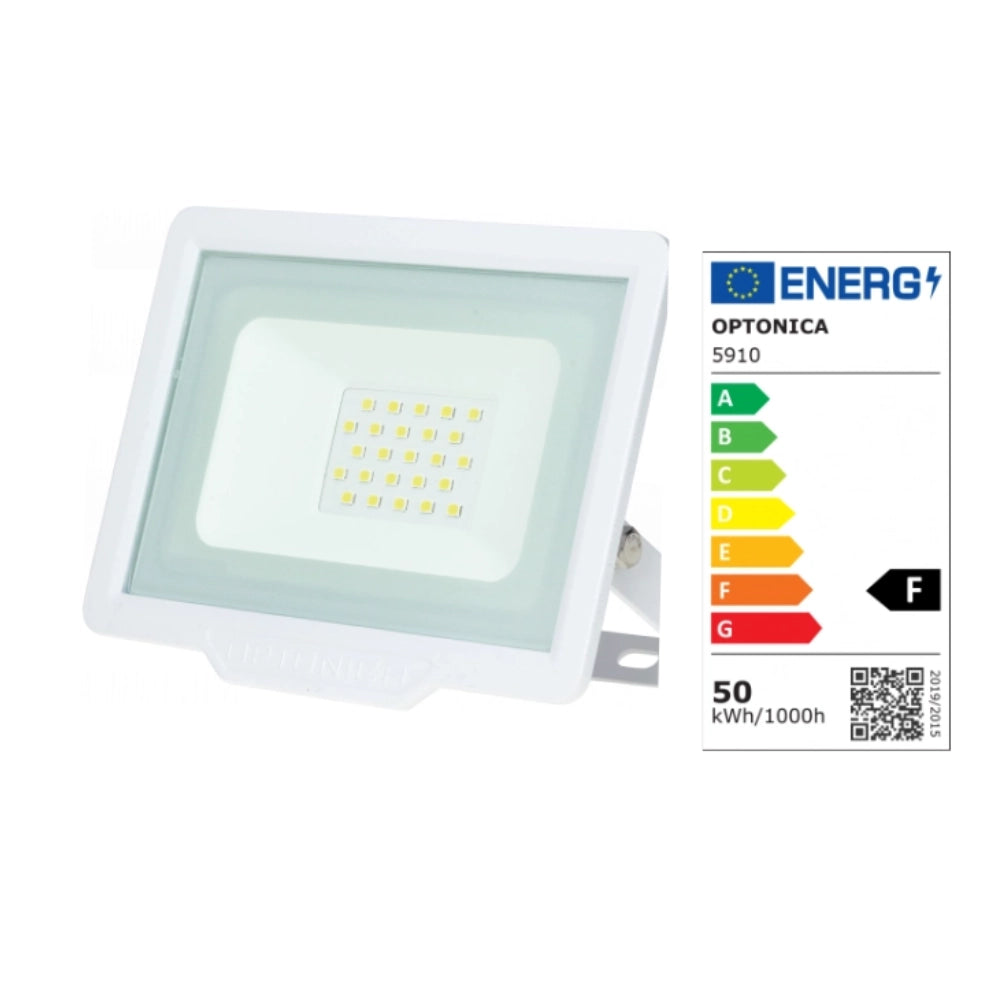 Optonica 5910 proiettore led smd luce bianco neutro 50 watt 4000 lumen