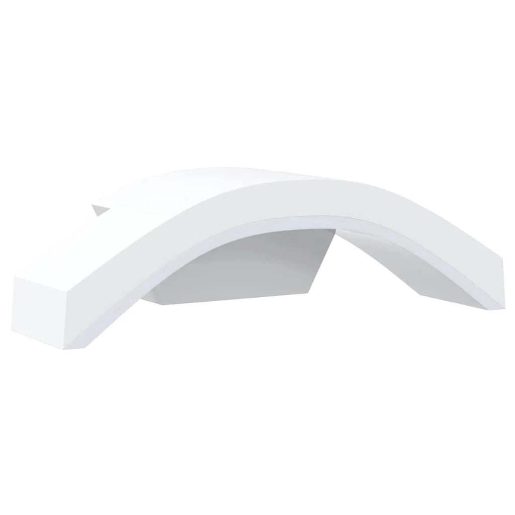 Set di 2 eleganti e versatili applique LED da esterno IP54 27,5 x 7 x 10 cm in alluminio bianco 02_0056594