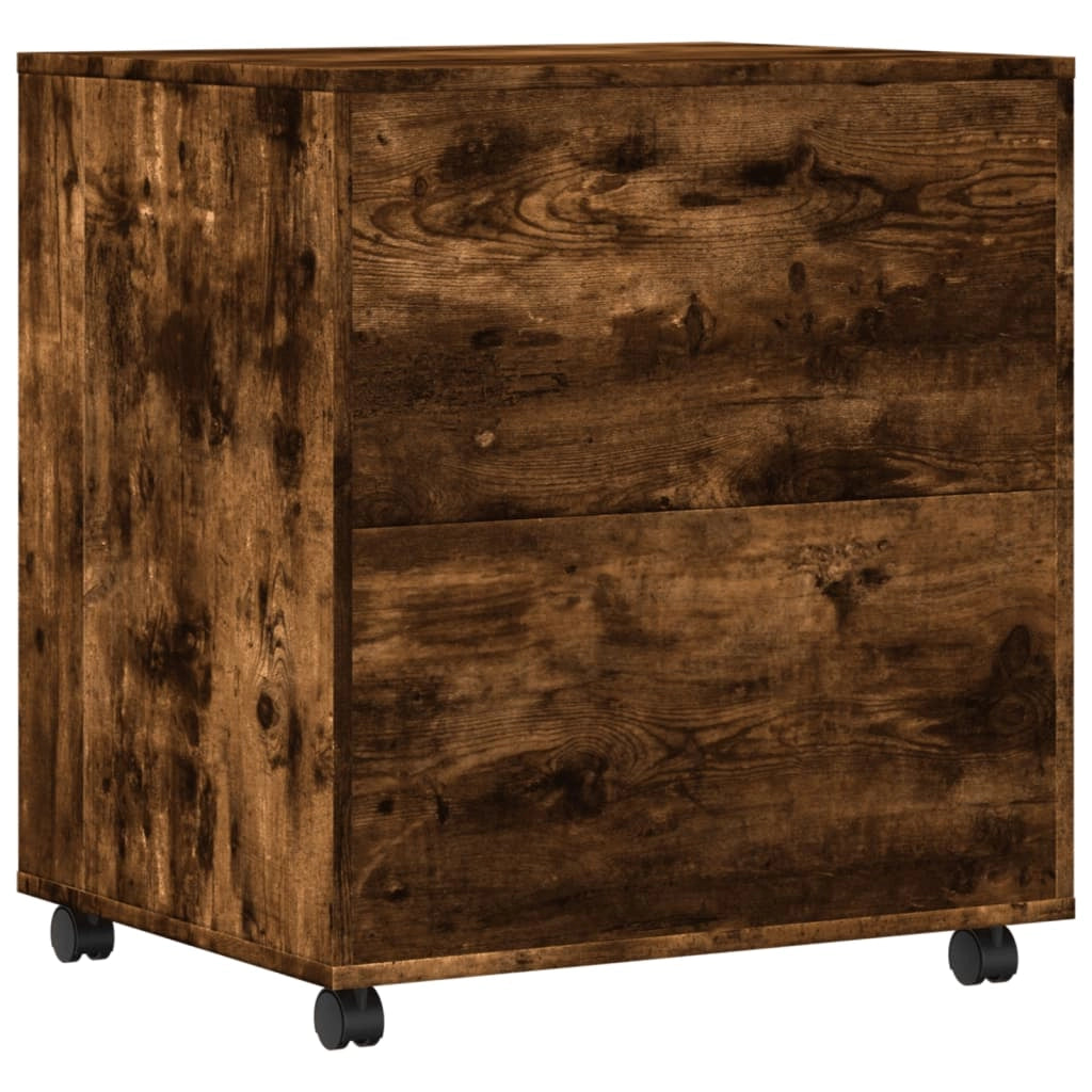 Supporto per stampante scrivania con ruote 60 x 50 x 67 cm marrone 02_0044762