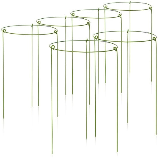 Sostegno per piante a forma rotonda - Ø 18 cm - Supporto per fiori - Aiuto per piante rampicanti - Sostegno per piante - Altezza 28 cm