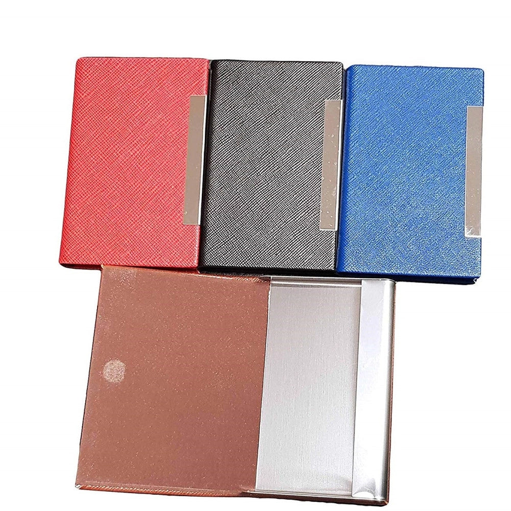 Trade Shop - Porta Bigliettini Visita Eco Pelle Carte Di Credito Astuccio Slot Tessere Card -
