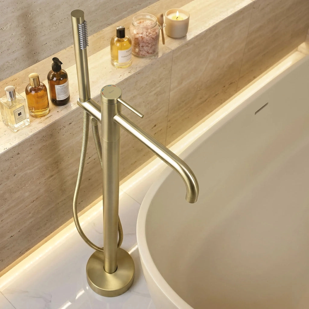 Rubinetto Indipendente Rea Clif Brush Gold