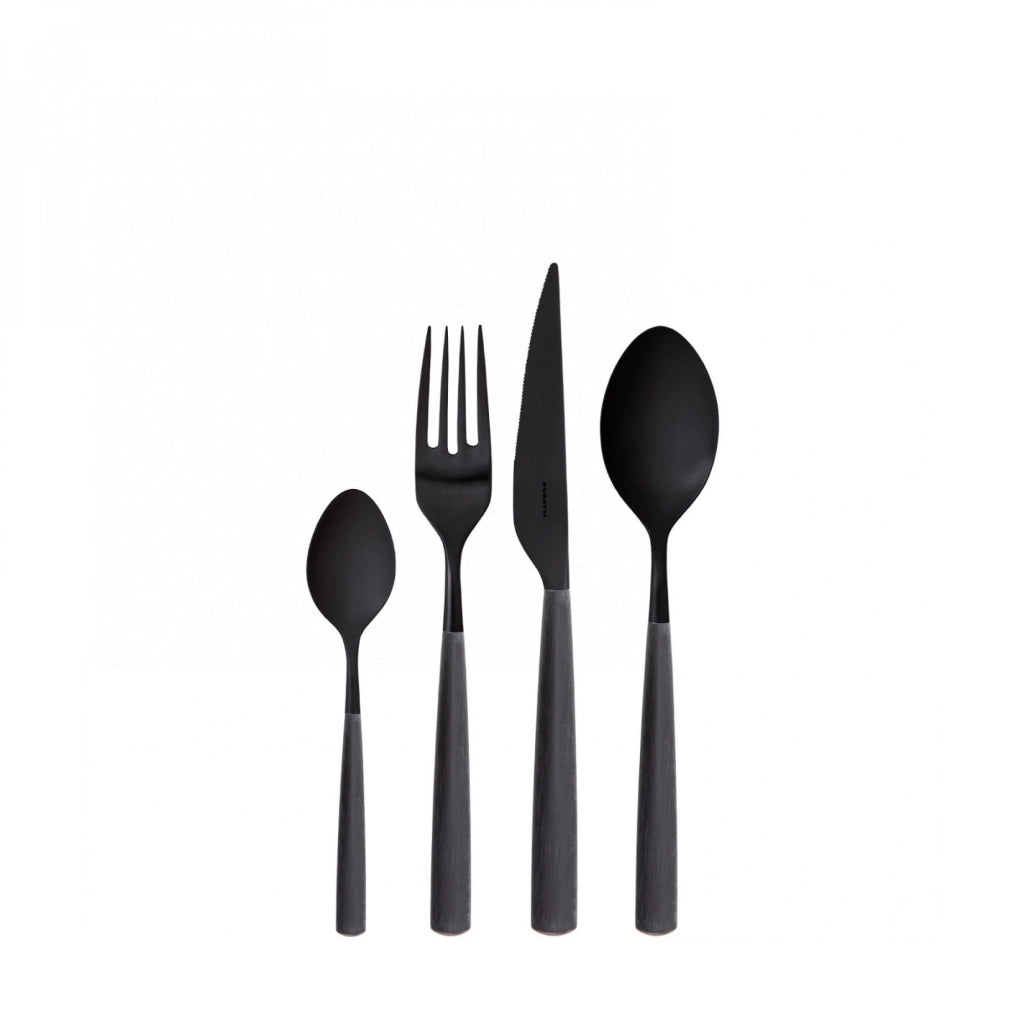 ATHENA Black Diamond, Posate Set 24 pz, Scatola Window, Casa