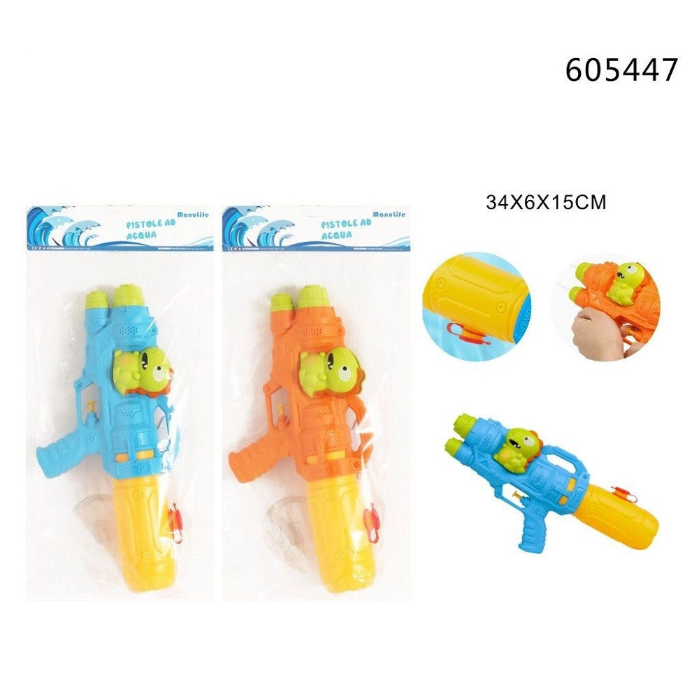 Trade Shop - Pistola Ad Acqua Con Serbatoio Dinosauro 34x6x15cm Gioco Bambini Mare Ass 605447 -