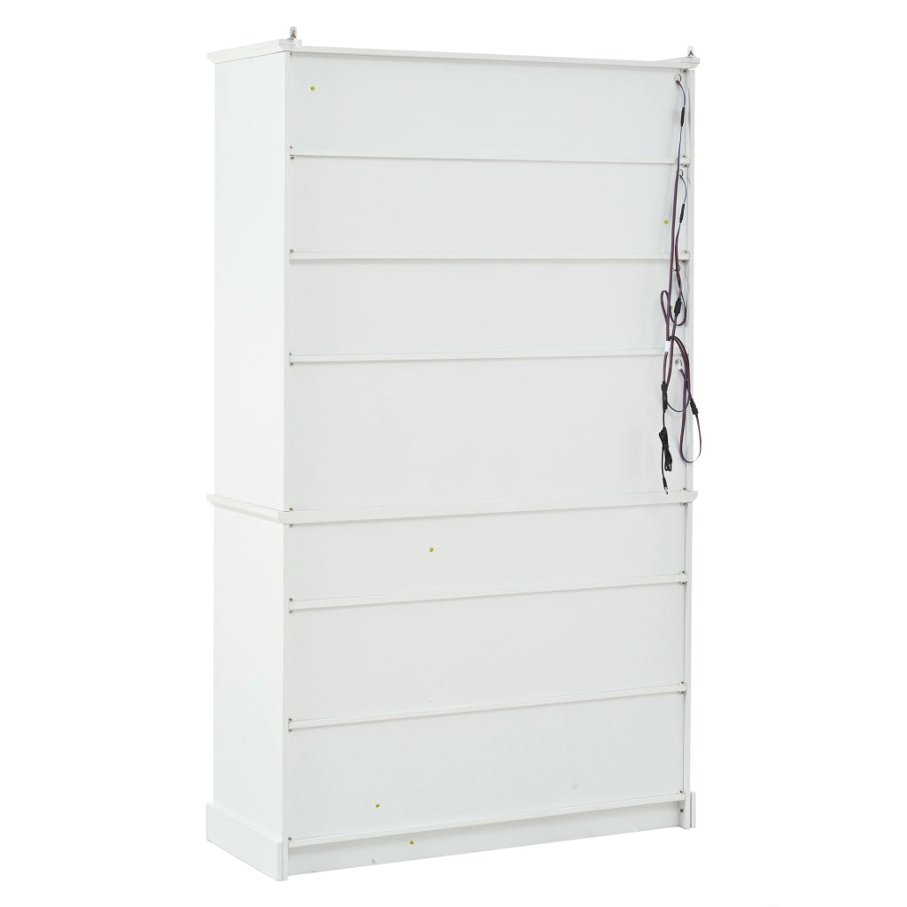 Vetrina con Ante e Cassetti ¨C MINIMAL ¨C Bianco, LED, Legno, 100x38x170