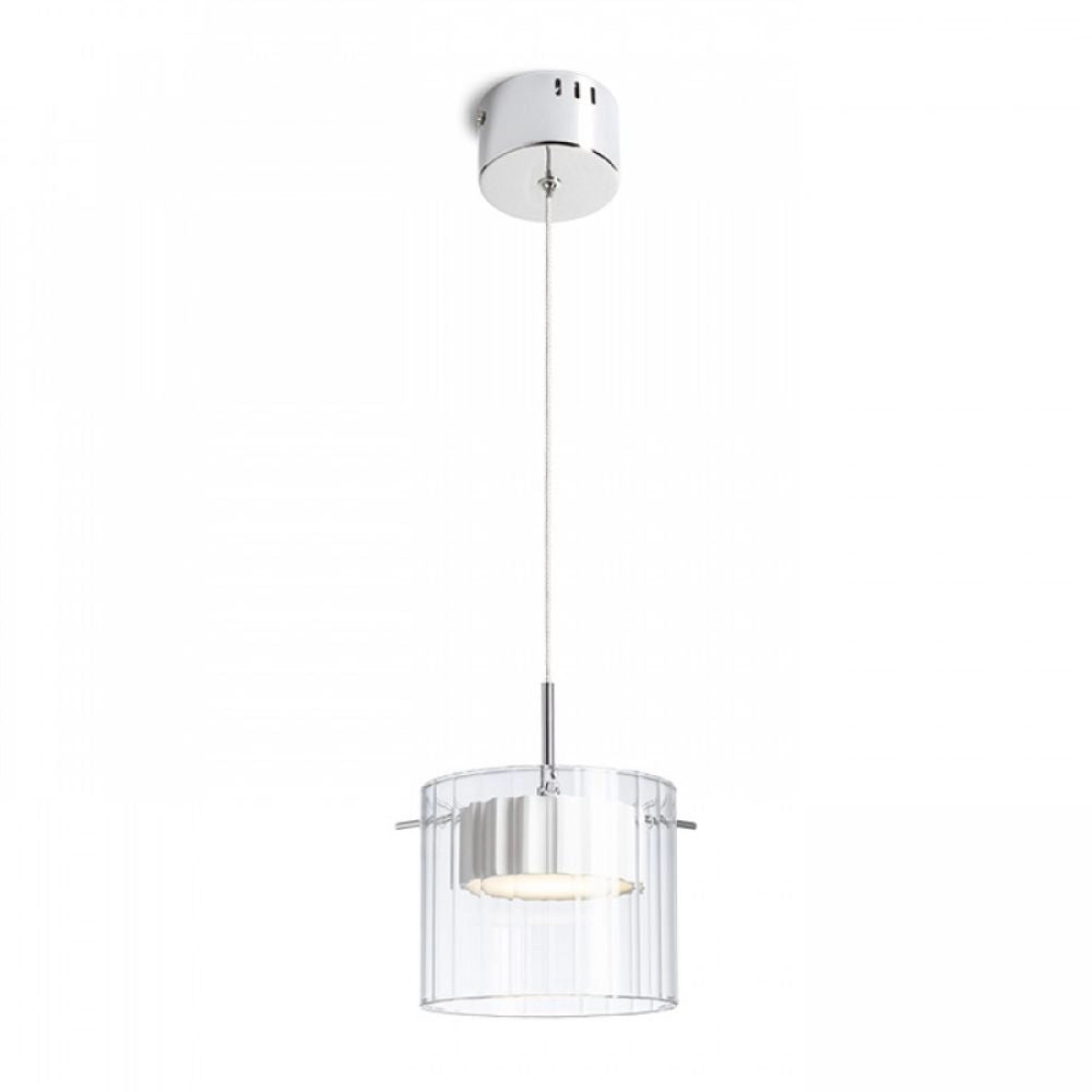 Lampadario Lampada ESTRA I a sospensione bianco vetro trasparente 230V LED 5W 3000K