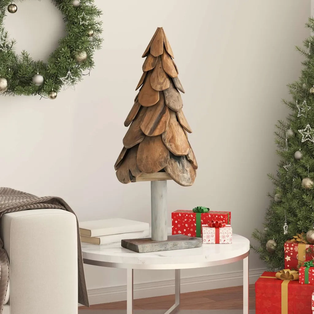 Albero di Natale Marrone 91 cm Legno massello di teak