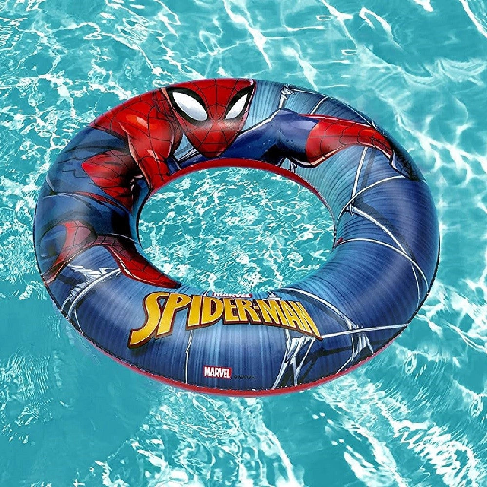 Trade Shop - Salvagente Gonfiabile Spider-man Multicolore 56cm Da Spiaggia Mare Piscina 98003 -