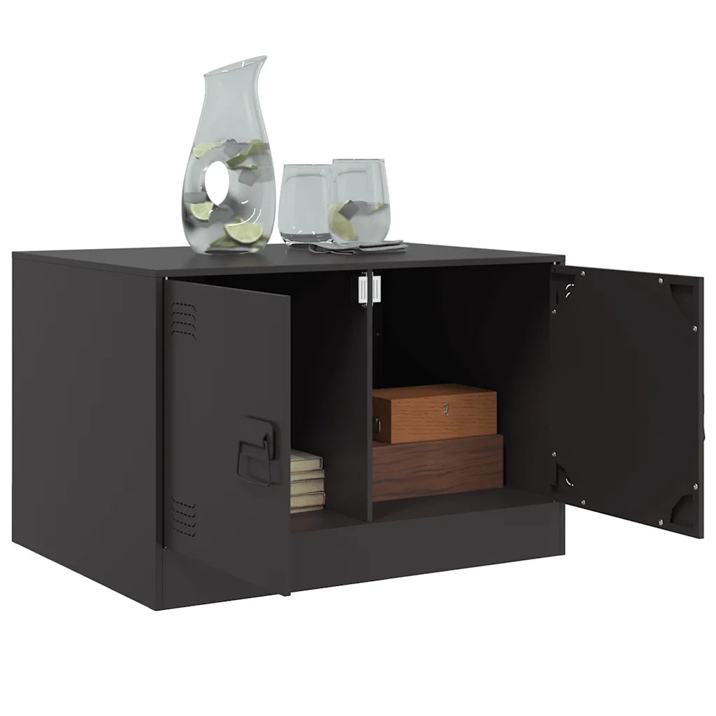 Tavolino da Salotto Nero 67x50x44 cm in Acciaio 841727