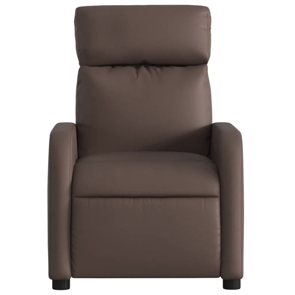 Divano Sedia-Poltrona Reclinabile Marrone in Similpelle 941412