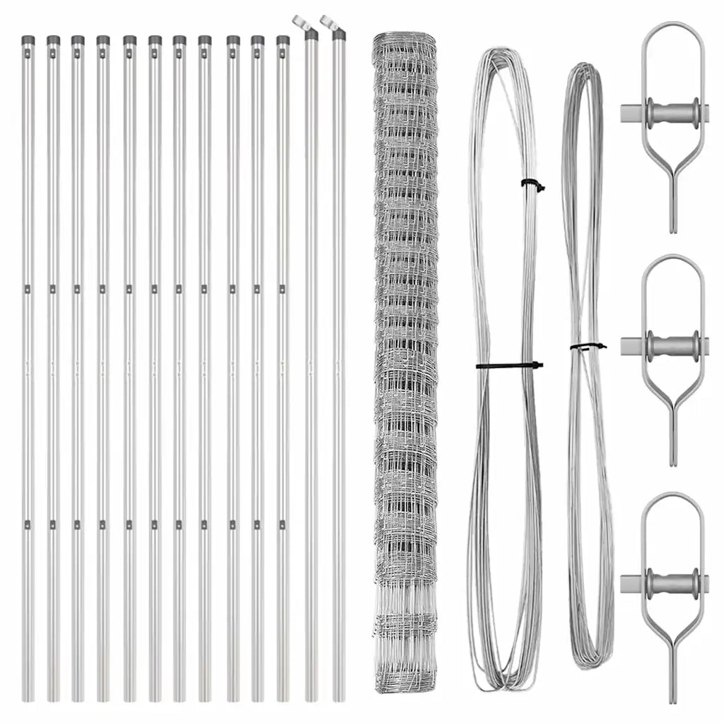 Palo della recinzione Zincato 25 x 1,6 m Acciaio