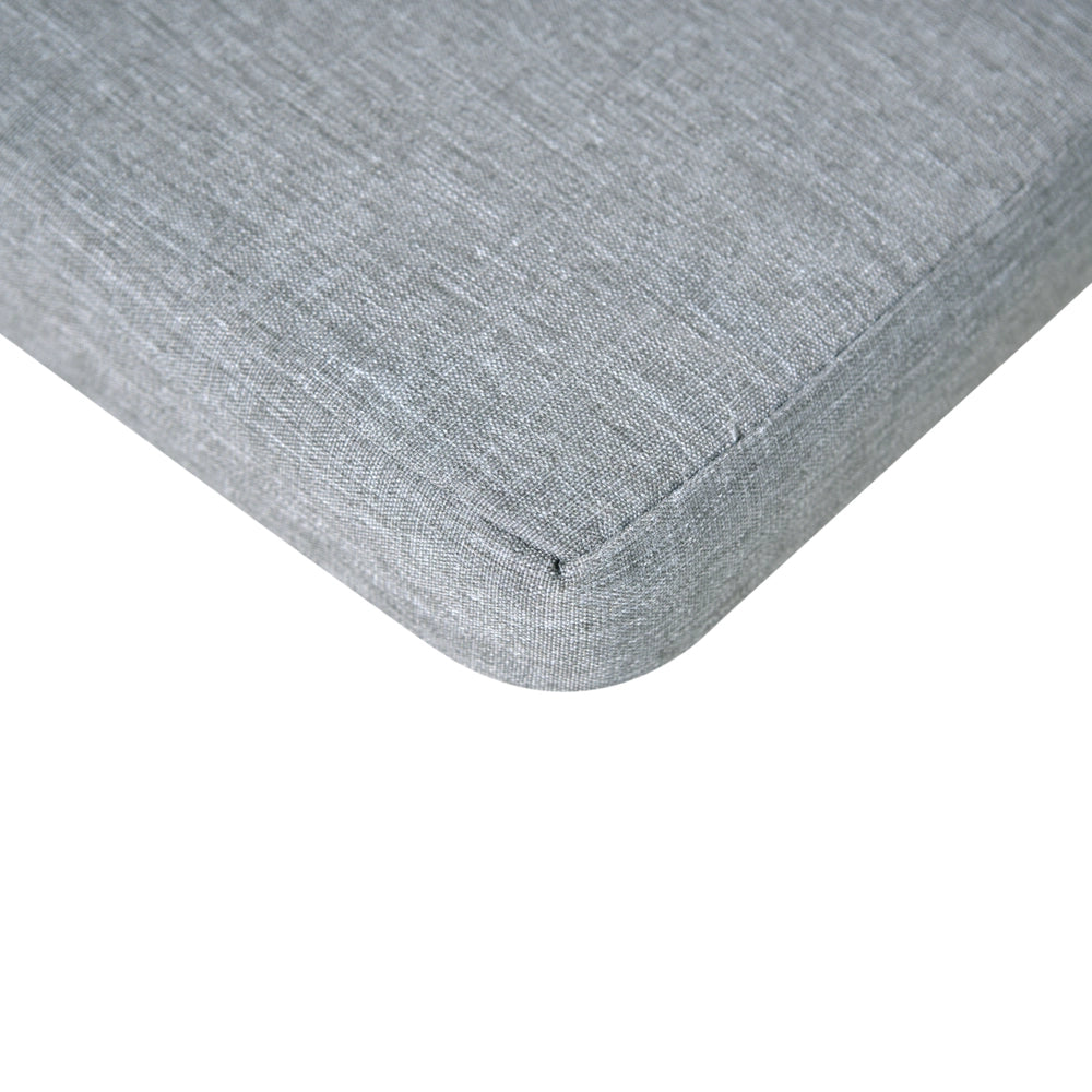 Set di 8 cuscini per sedie da giardino in tessuto poliestere resistente ai raggi UV grigio