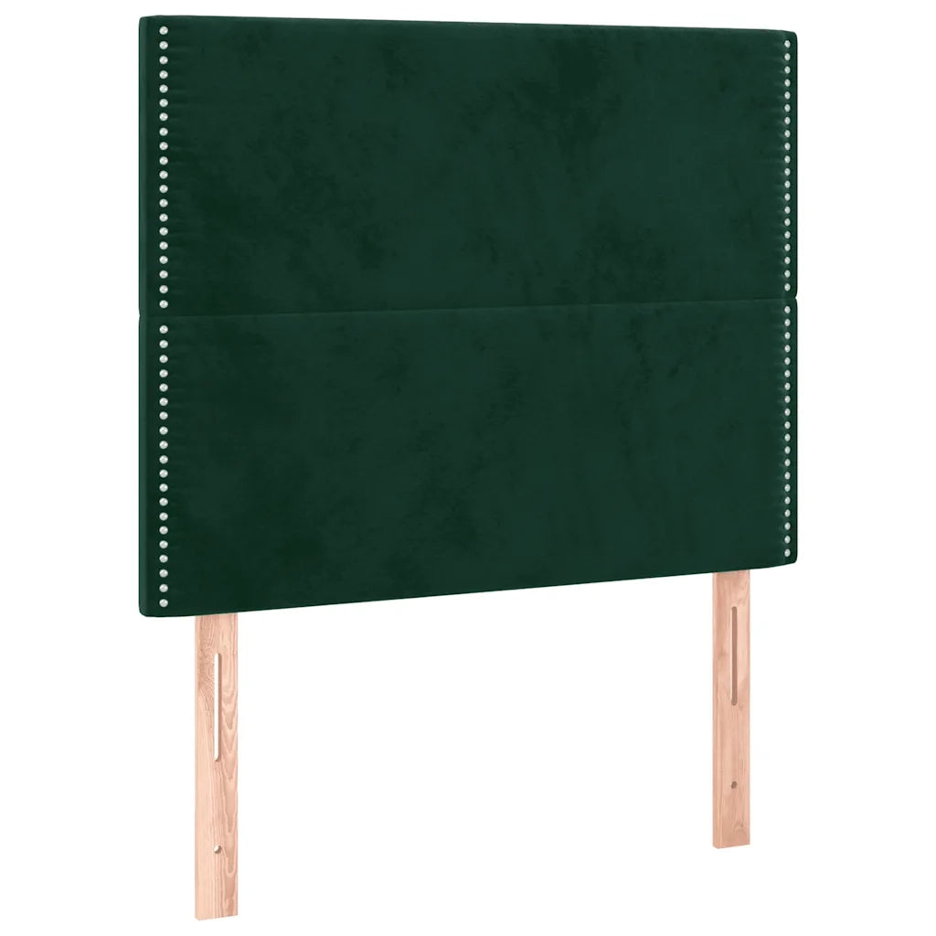 Testiera 2 pz Verde scuro 90x5x78/88 cm in Vellutocod mxl 97625