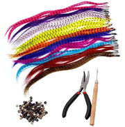 Set di estensioni capelline 52 colori - estensioni capelline sintetiche - 100 perle di gel di silice - plissé/hook - aspetto chiaro/naturale - facile da usare - estensioni capillari