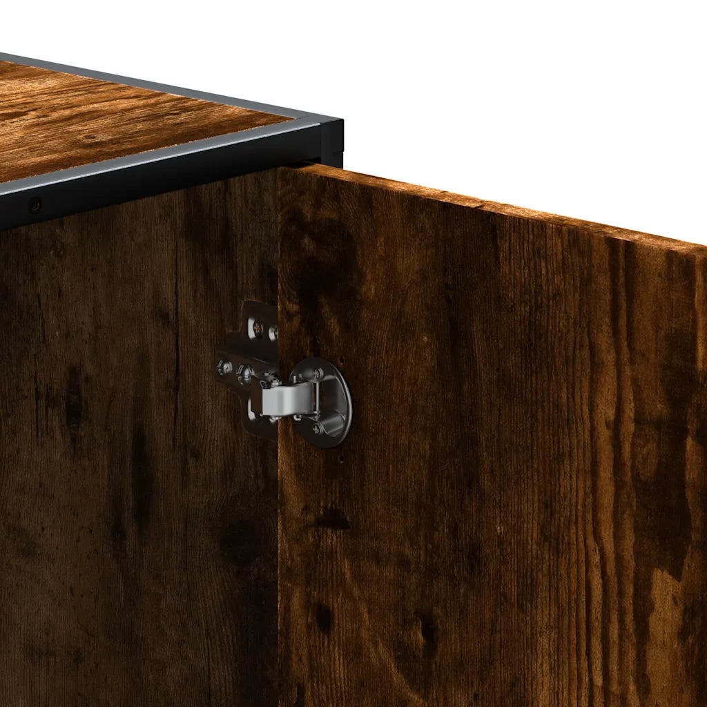 vidaXL Scarpiera in Rovere Fumo 100x40x53,5 cm in Truciolato e Metallo
