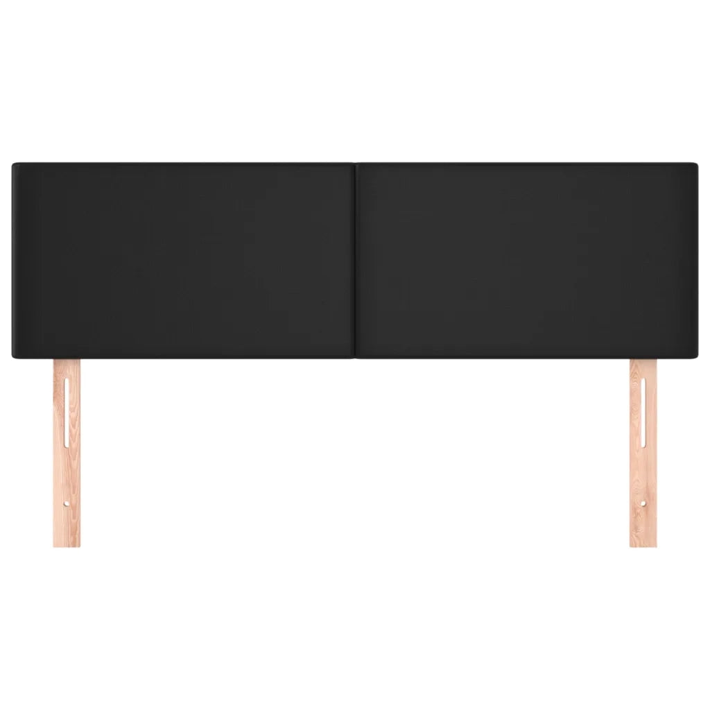 Testiera | Testata Nera 144x5x78/88 cm in Similpelle