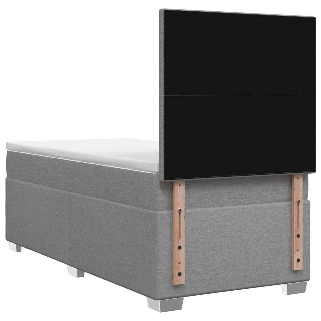 Letto box spring con materasso Grigio Chiaro 80 x 200 cm 3454747