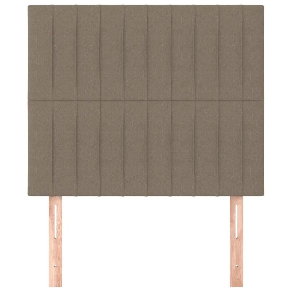 Testiera per letto tortora 90x5x118/128 cm in tessuto 3116556