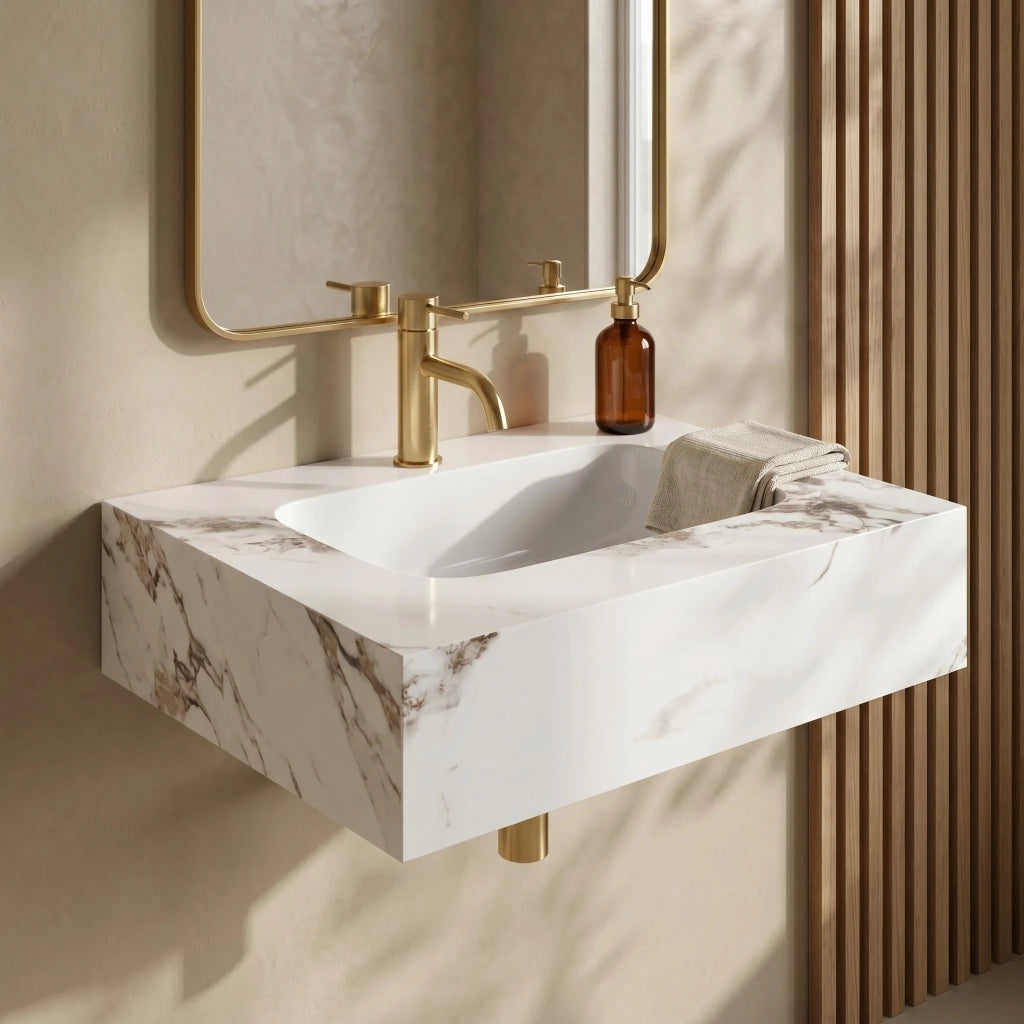 Lavabo Sospeso Rea Aresa Cold Jade 60