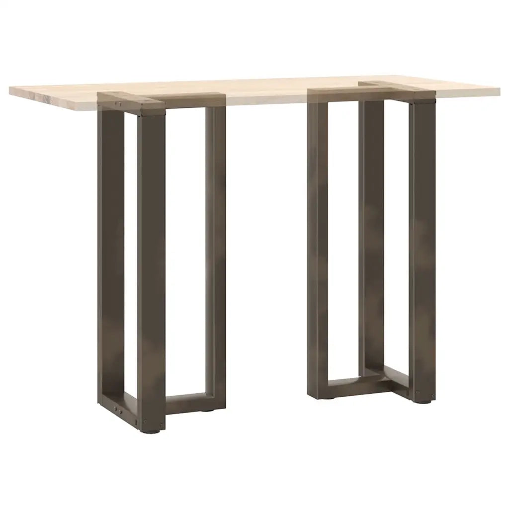 Gambe per tavolo da bar a forma di T 2 pz | Piede del tavolo nere 40x35x(100-101) cm in acciaio