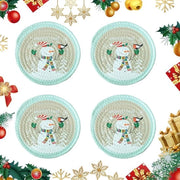 Piatti rotondi per la tavola - Set da 4 - 18 cm - Coton - Lavabile - Resistenti al calore - Assorbenti - Cucina - Tavola da pranzo - Piatti di sottoscrizione