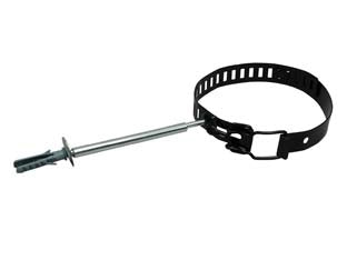COLLARI FERMATUBO PER STUFE SMALTATO NERO- - ø cm.10/15 regolabile con tassello ø mm.8x40 - 10 pezzi