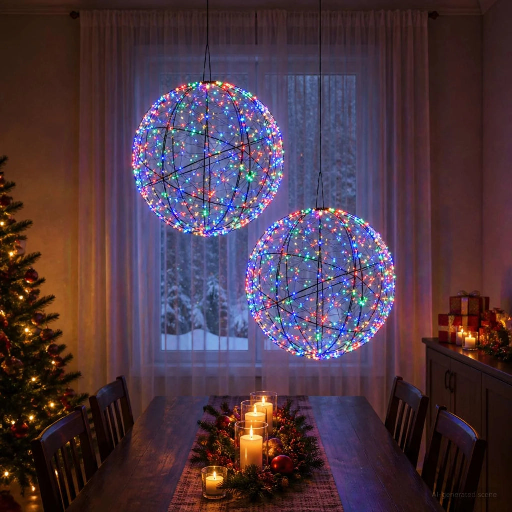 Luce a punta di Natale 2 pz 1900 LED Multicolore Ø 60 x 63 cm 42049801