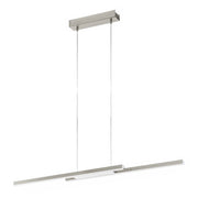 Lampadario Contemporaneo Fraioli-Z Alluminio Nichel 2 Luci Led 17W 4800Lm