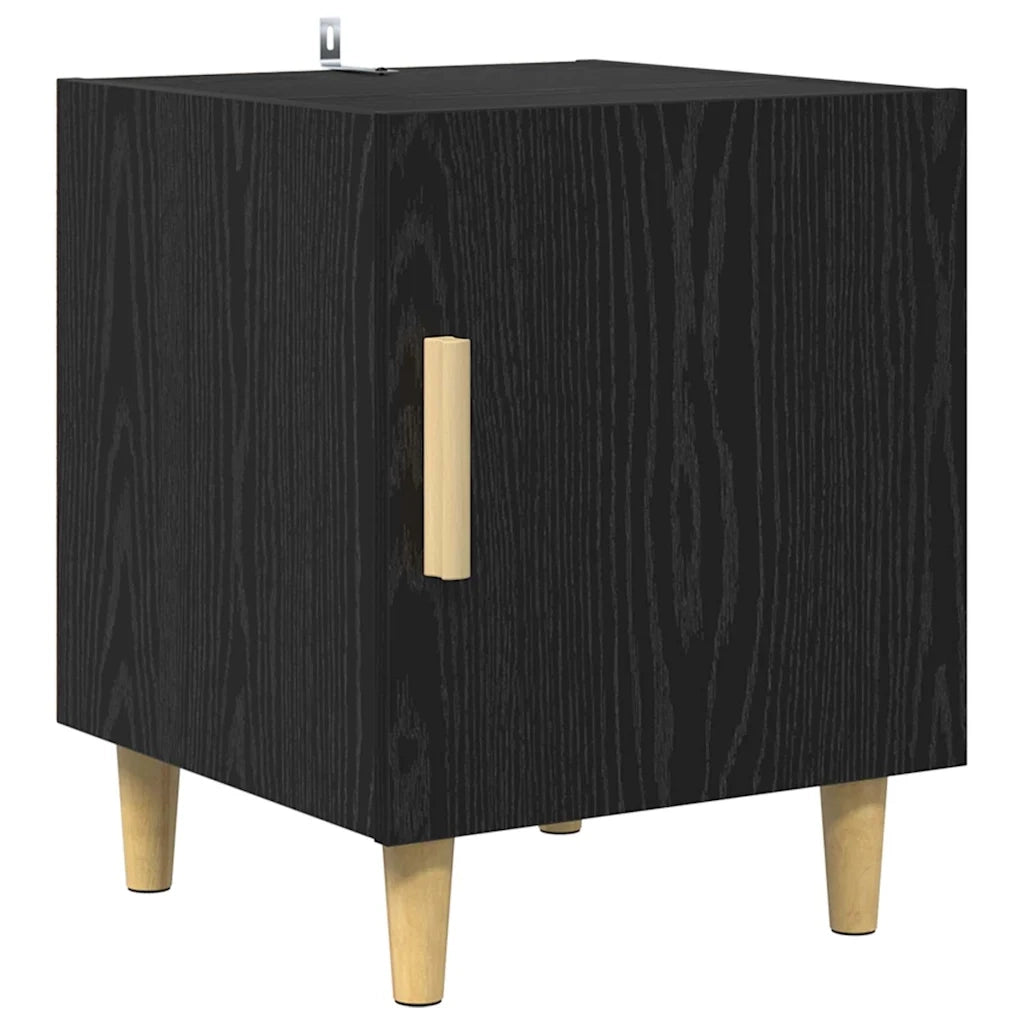 Armadio da Notte 2 pcs Rovere Nero 40 x 40 x 50 cm 880606