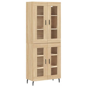 Buffet credenza cassettiera armadio mobile contenitore organizer cucina soggiorno salotto rovere Sonoma alto 69,5 x 34 x 180 cm legno ingegnerizzato marrone 02_0034160