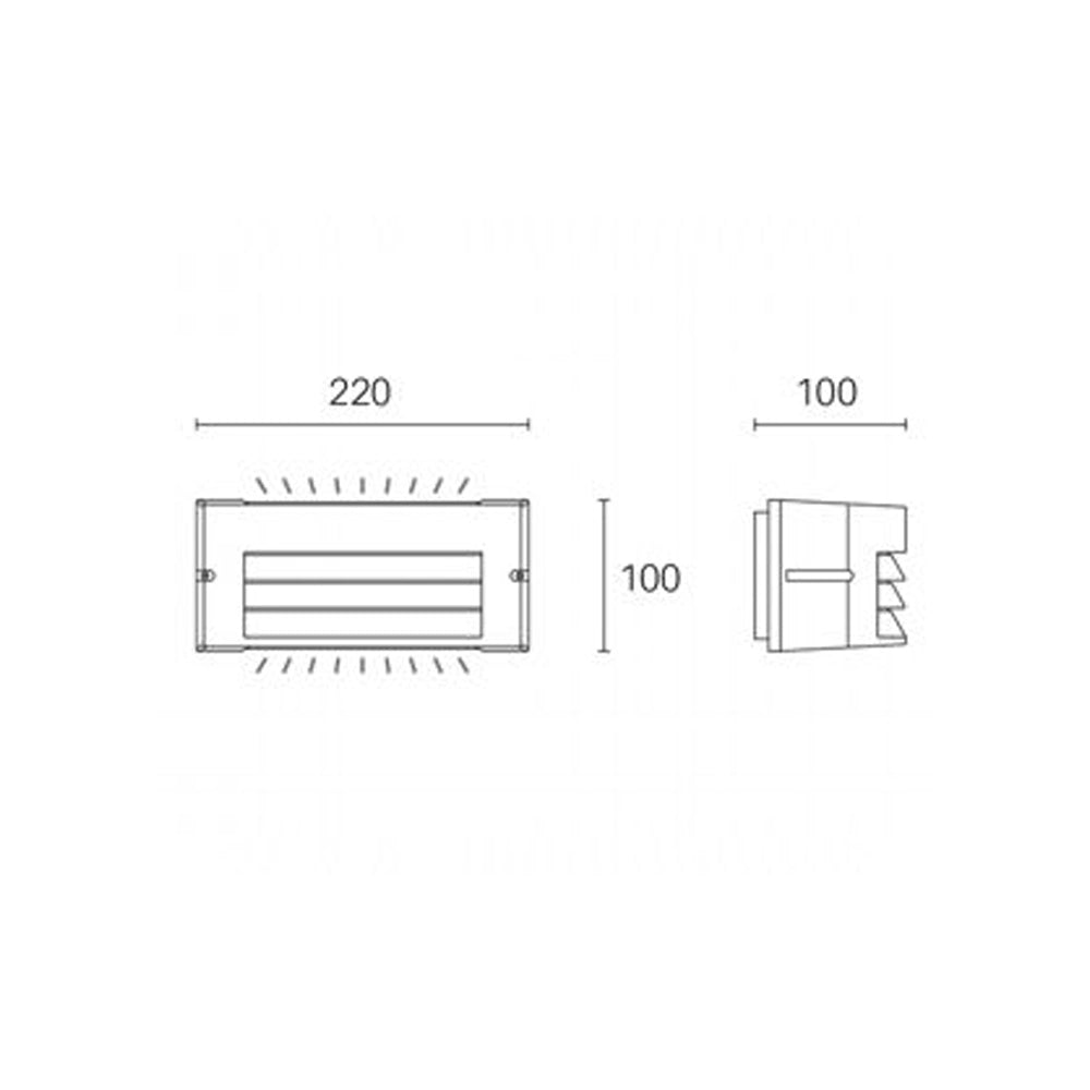 Applique Da Esterno Moderna Kobe Alluminio E Grigio Led 10W 4000K